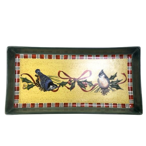 Lenox Retired Winter Greetings Catherine McClung Everyday 13" Rectangular Tray - Picture 1 of 6